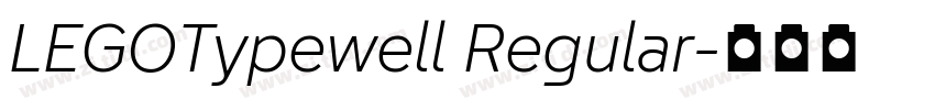 LEGOTypewell Regular字体转换 LEGOTypewell Regular字体转换